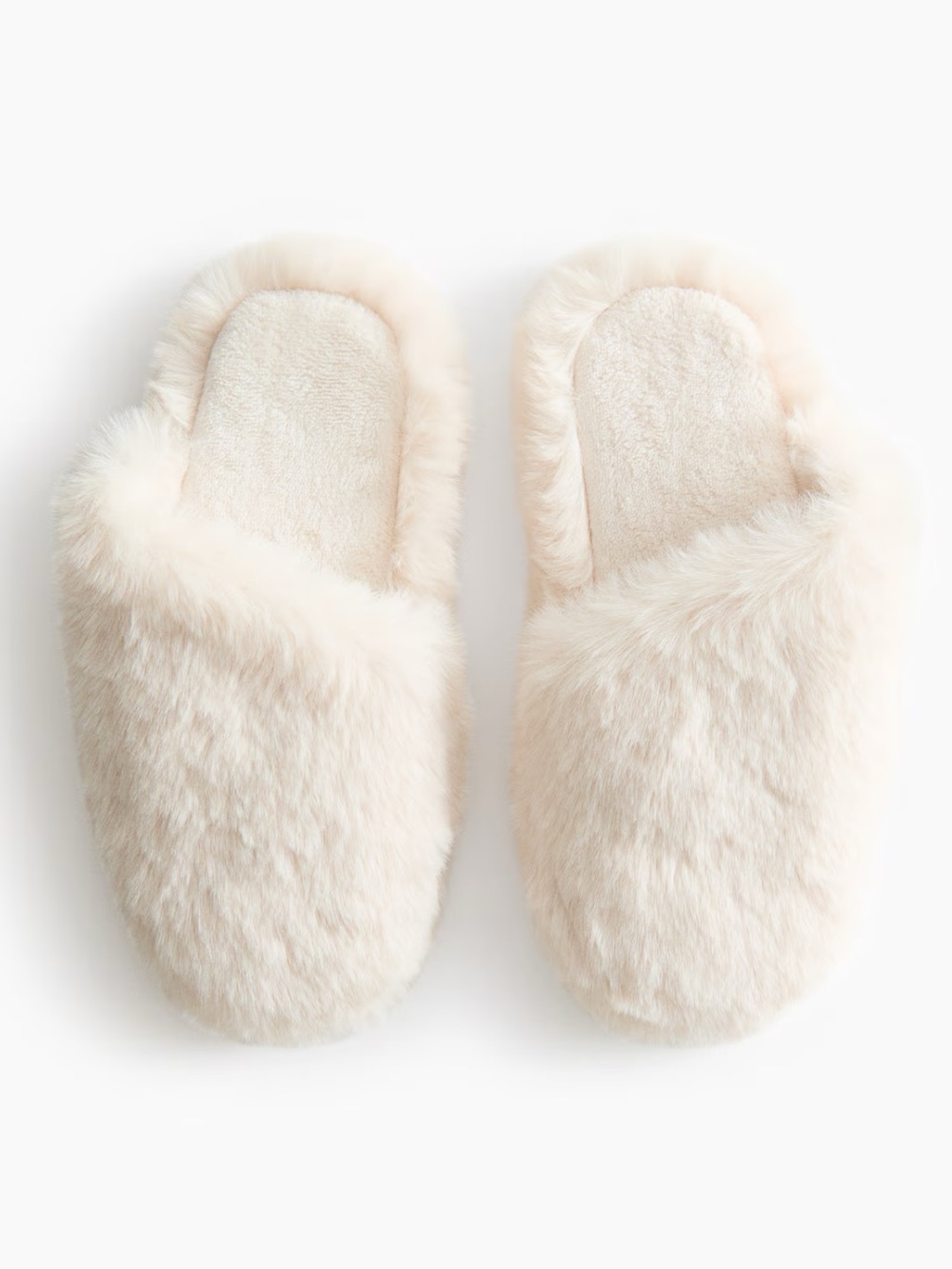 White Fluffy Slippers